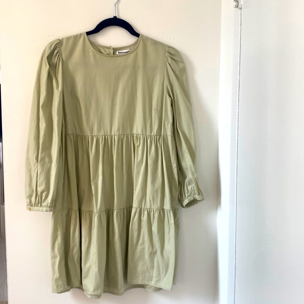 REFORMATION Cute beige little dress with long sleeve